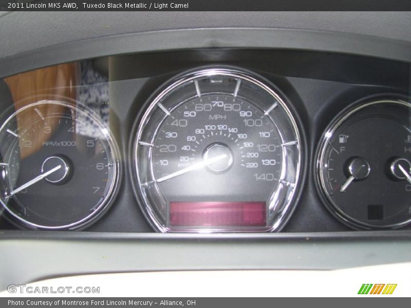 Tuxedo Black Metallic / Light Camel 2011 Lincoln MKS AWD