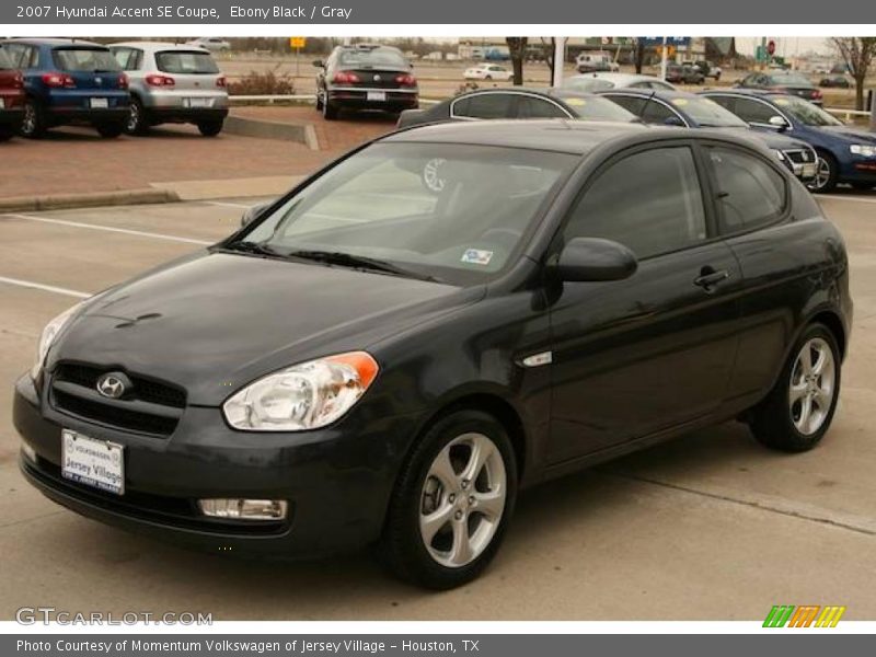 Ebony Black / Gray 2007 Hyundai Accent SE Coupe