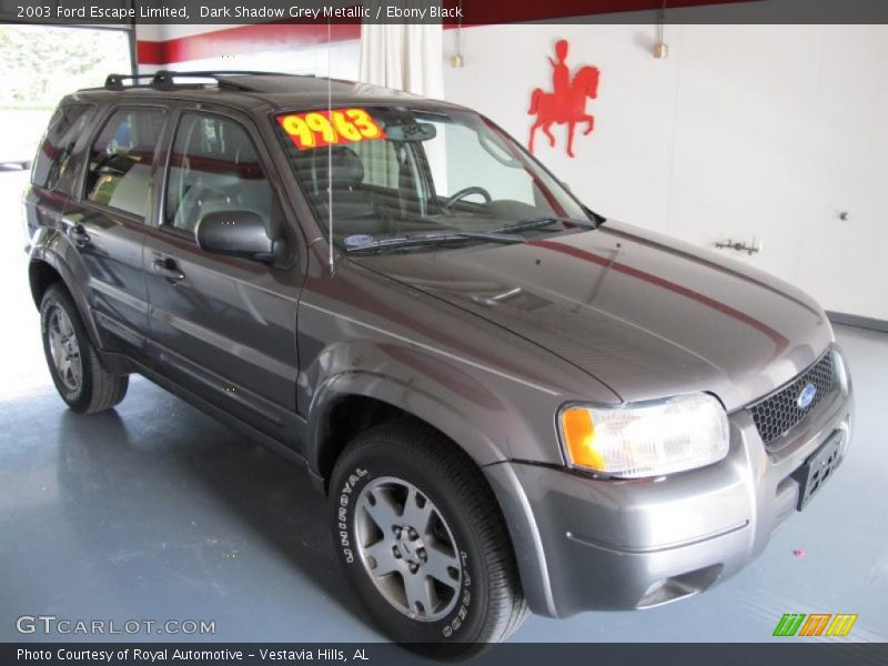 Dark Shadow Grey Metallic / Ebony Black 2003 Ford Escape Limited