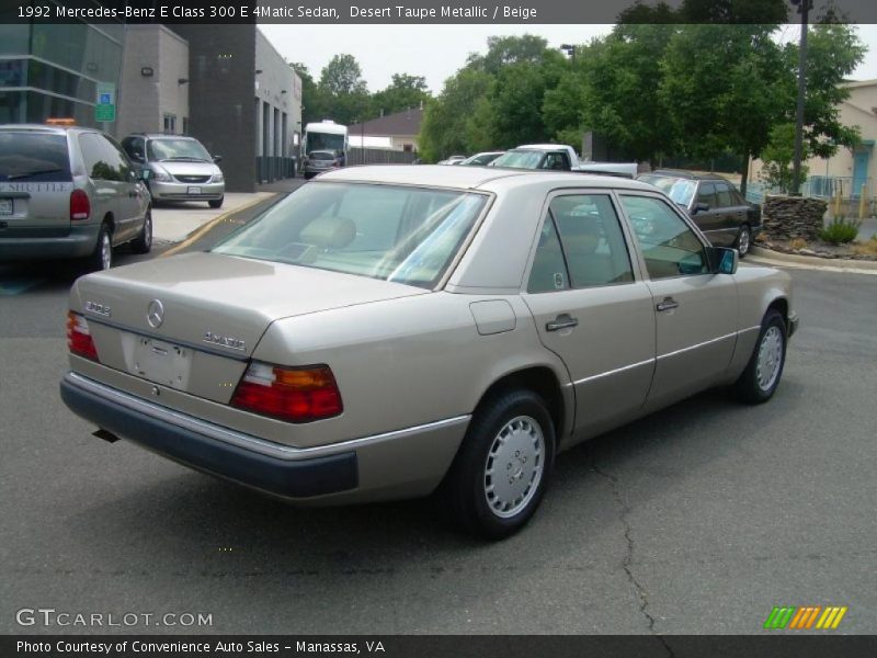 Desert Taupe Metallic / Beige 1992 Mercedes-Benz E Class 300 E 4Matic Sedan
