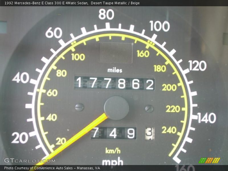 Desert Taupe Metallic / Beige 1992 Mercedes-Benz E Class 300 E 4Matic Sedan