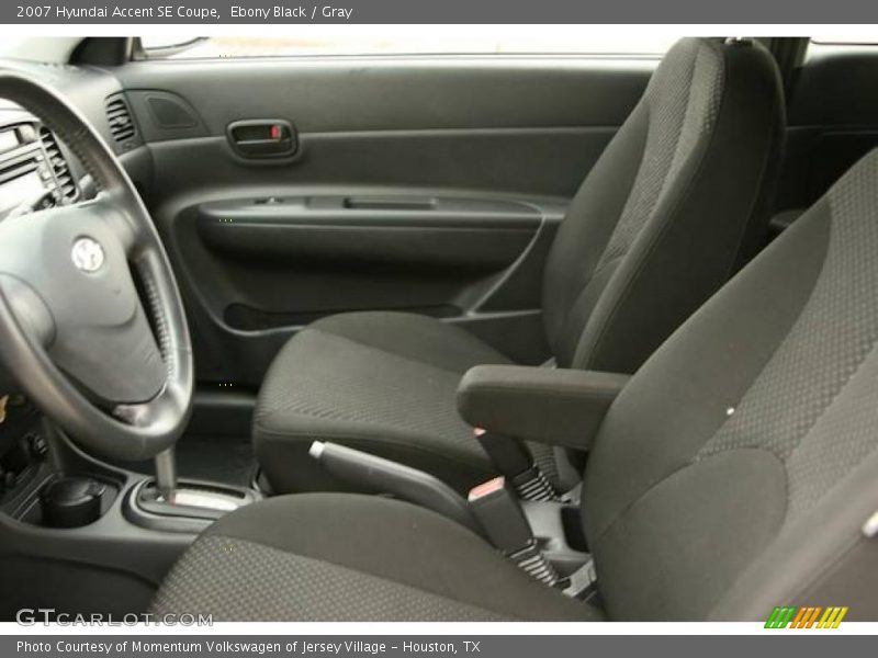 Ebony Black / Gray 2007 Hyundai Accent SE Coupe
