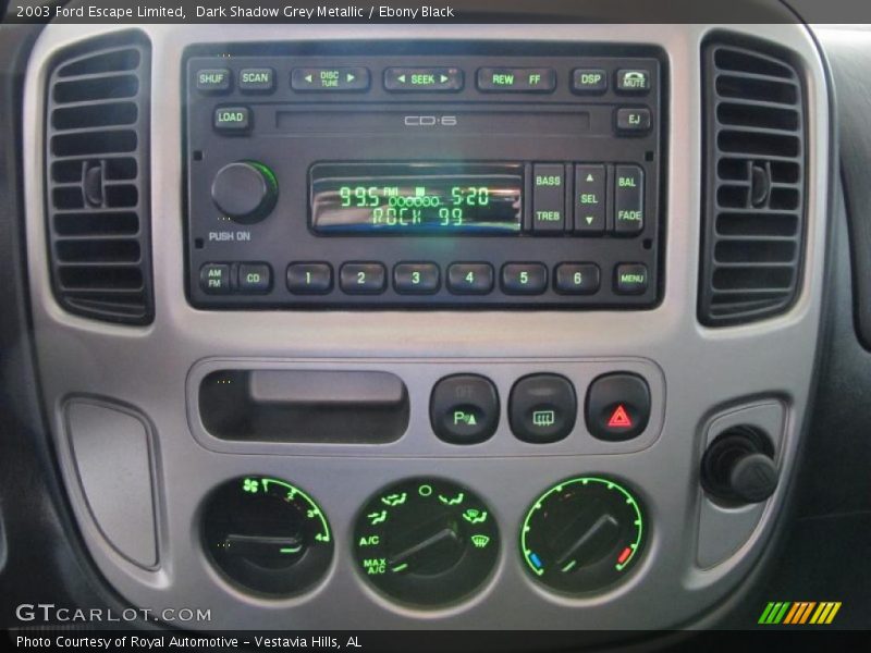 Dark Shadow Grey Metallic / Ebony Black 2003 Ford Escape Limited