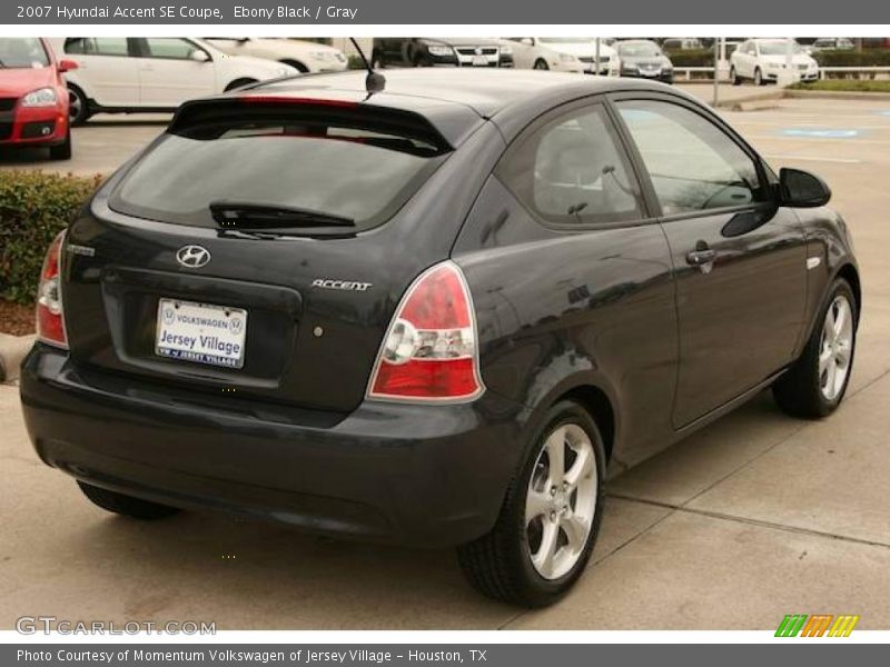 Ebony Black / Gray 2007 Hyundai Accent SE Coupe