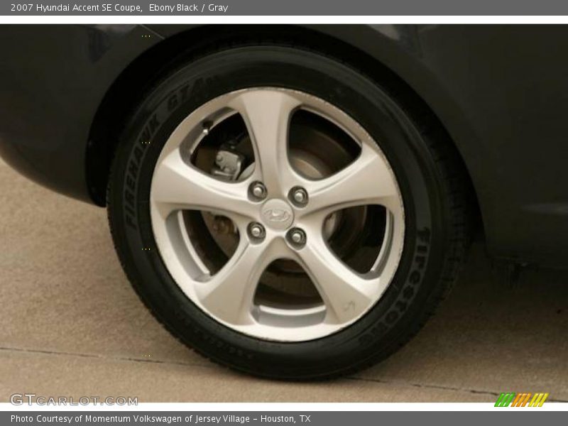 Ebony Black / Gray 2007 Hyundai Accent SE Coupe