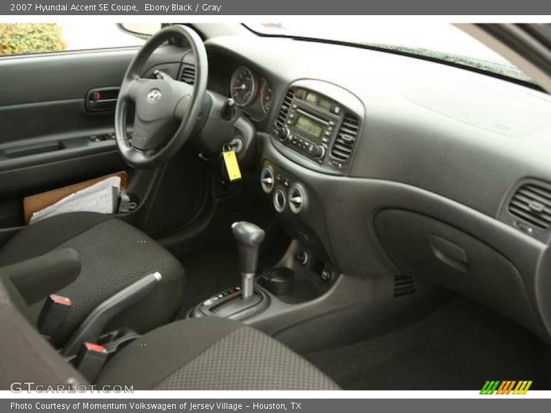 Ebony Black / Gray 2007 Hyundai Accent SE Coupe
