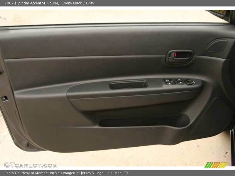 Ebony Black / Gray 2007 Hyundai Accent SE Coupe