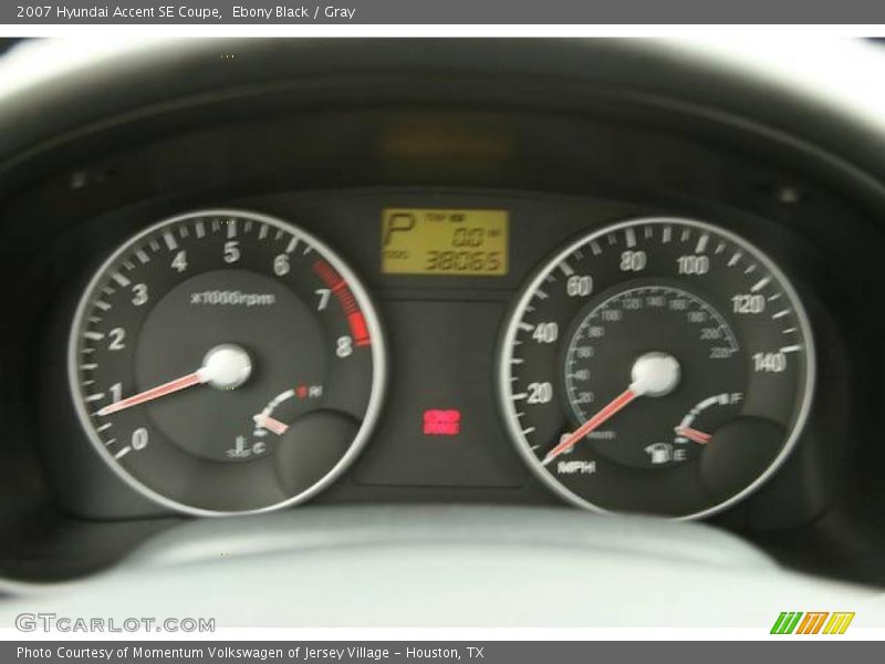 Ebony Black / Gray 2007 Hyundai Accent SE Coupe
