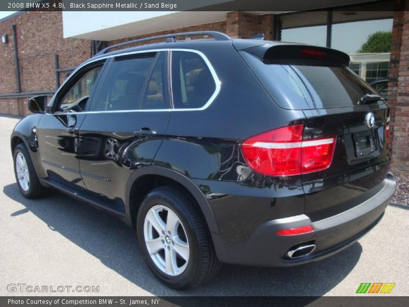 Black Sapphire Metallic / Sand Beige 2008 BMW X5 4.8i