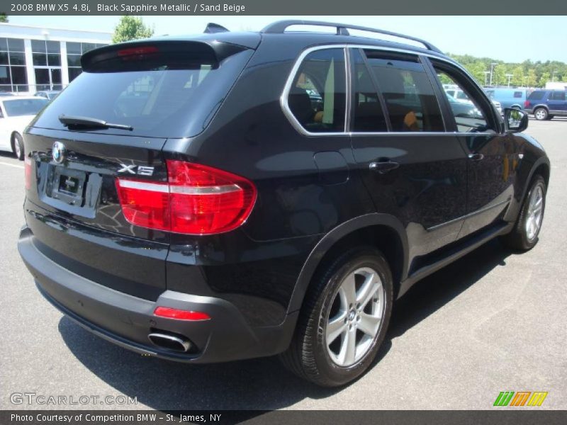 Black Sapphire Metallic / Sand Beige 2008 BMW X5 4.8i