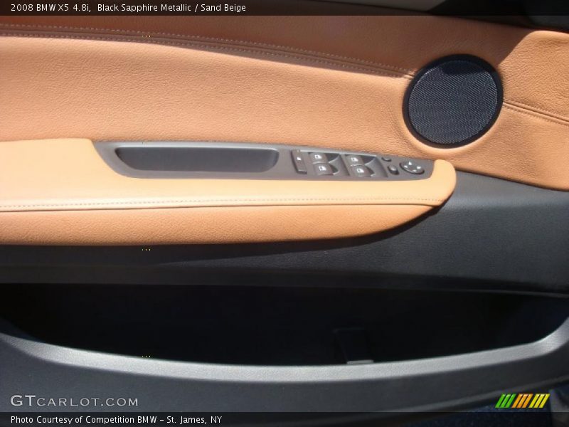 Black Sapphire Metallic / Sand Beige 2008 BMW X5 4.8i
