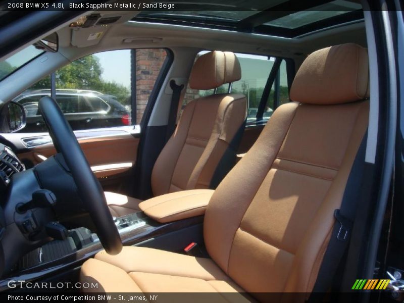 Black Sapphire Metallic / Sand Beige 2008 BMW X5 4.8i