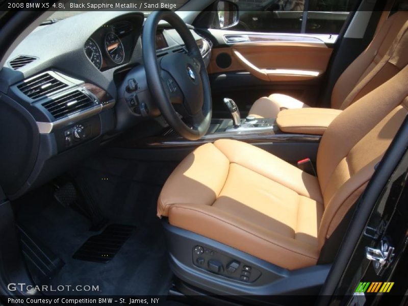 Black Sapphire Metallic / Sand Beige 2008 BMW X5 4.8i