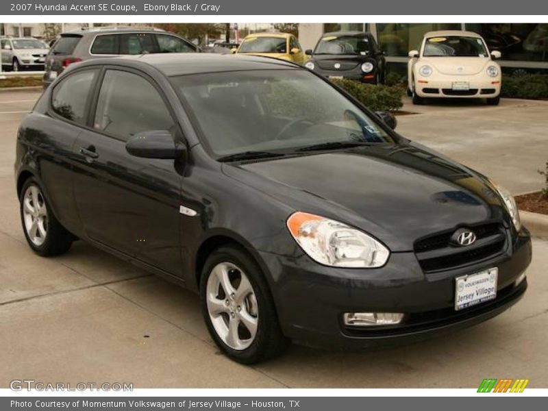 Ebony Black / Gray 2007 Hyundai Accent SE Coupe
