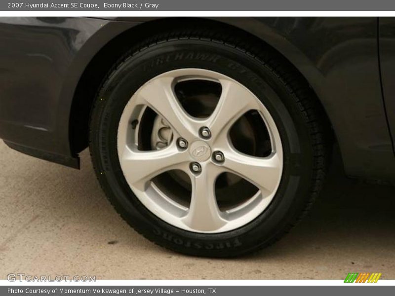 Ebony Black / Gray 2007 Hyundai Accent SE Coupe