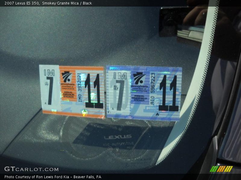 Smokey Granite Mica / Black 2007 Lexus ES 350