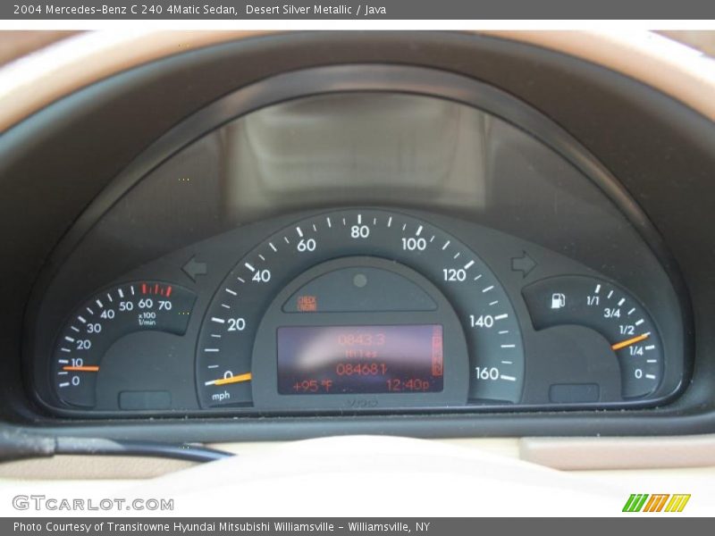 Desert Silver Metallic / Java 2004 Mercedes-Benz C 240 4Matic Sedan
