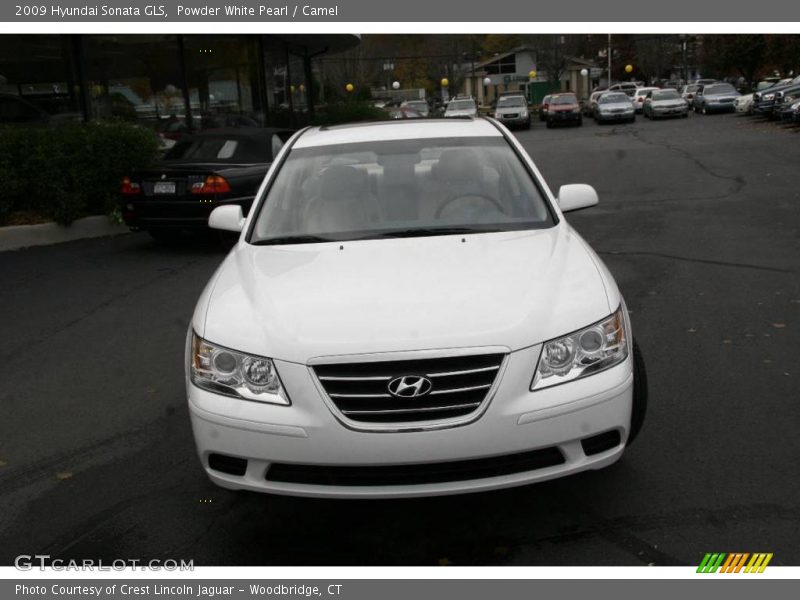 Powder White Pearl / Camel 2009 Hyundai Sonata GLS