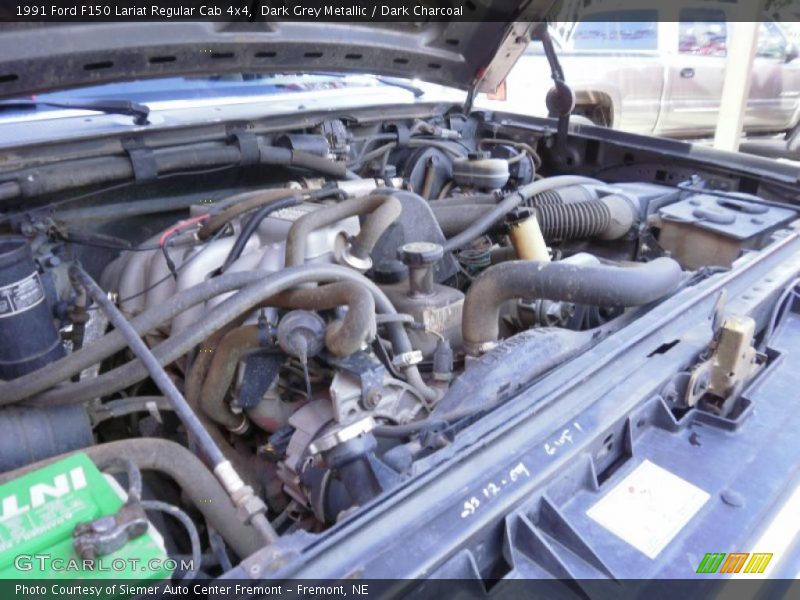 Dark Grey Metallic / Dark Charcoal 1991 Ford F150 Lariat Regular Cab 4x4