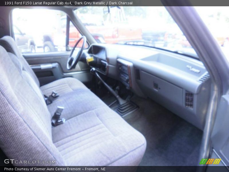 Dark Grey Metallic / Dark Charcoal 1991 Ford F150 Lariat Regular Cab 4x4