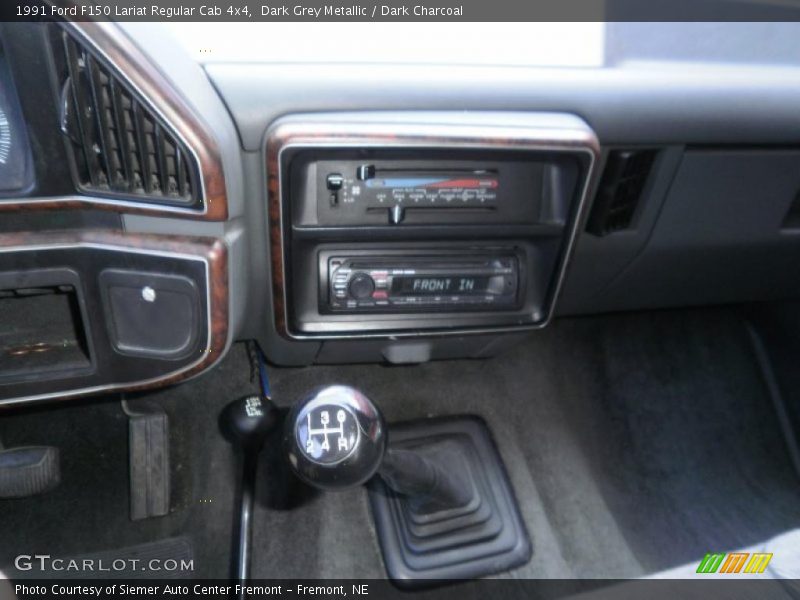Dark Grey Metallic / Dark Charcoal 1991 Ford F150 Lariat Regular Cab 4x4