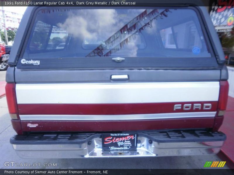 Dark Grey Metallic / Dark Charcoal 1991 Ford F150 Lariat Regular Cab 4x4