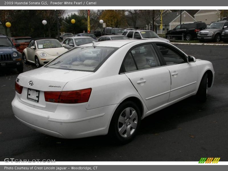 Powder White Pearl / Camel 2009 Hyundai Sonata GLS