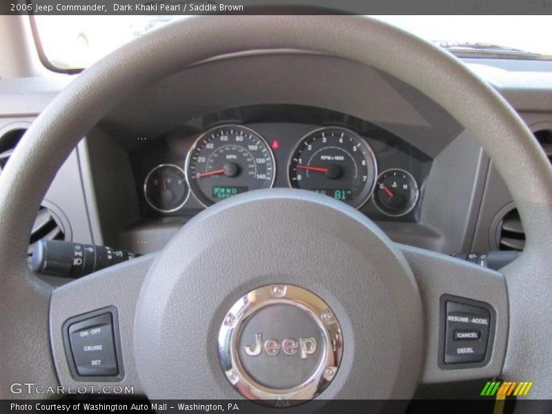 Dark Khaki Pearl / Saddle Brown 2006 Jeep Commander