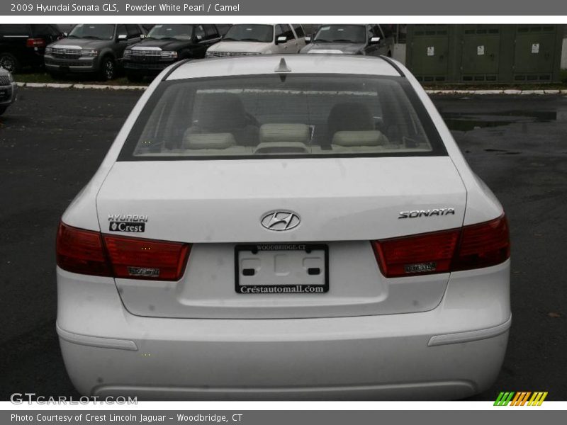 Powder White Pearl / Camel 2009 Hyundai Sonata GLS