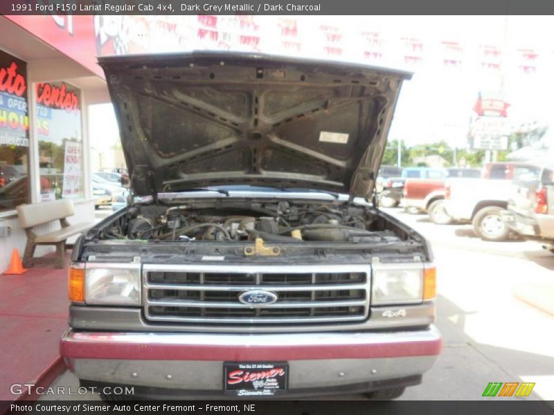 Dark Grey Metallic / Dark Charcoal 1991 Ford F150 Lariat Regular Cab 4x4