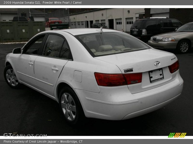 Powder White Pearl / Camel 2009 Hyundai Sonata GLS