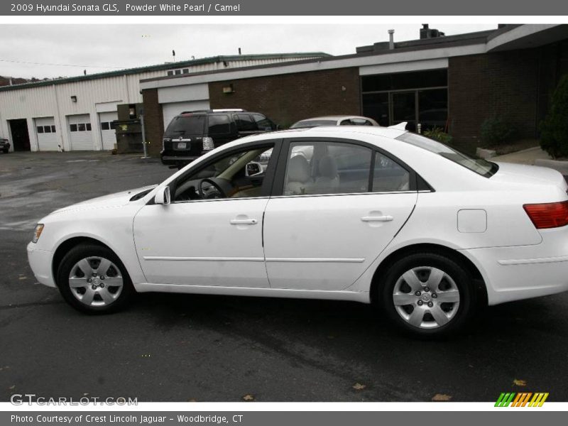 Powder White Pearl / Camel 2009 Hyundai Sonata GLS