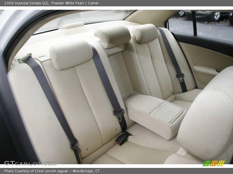 Powder White Pearl / Camel 2009 Hyundai Sonata GLS