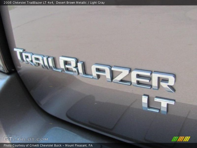 Desert Brown Metallic / Light Gray 2008 Chevrolet TrailBlazer LT 4x4