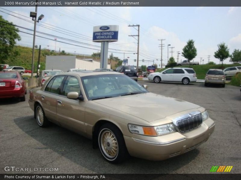 Harvest Gold Metallic / Medium Parchment 2000 Mercury Grand Marquis LS