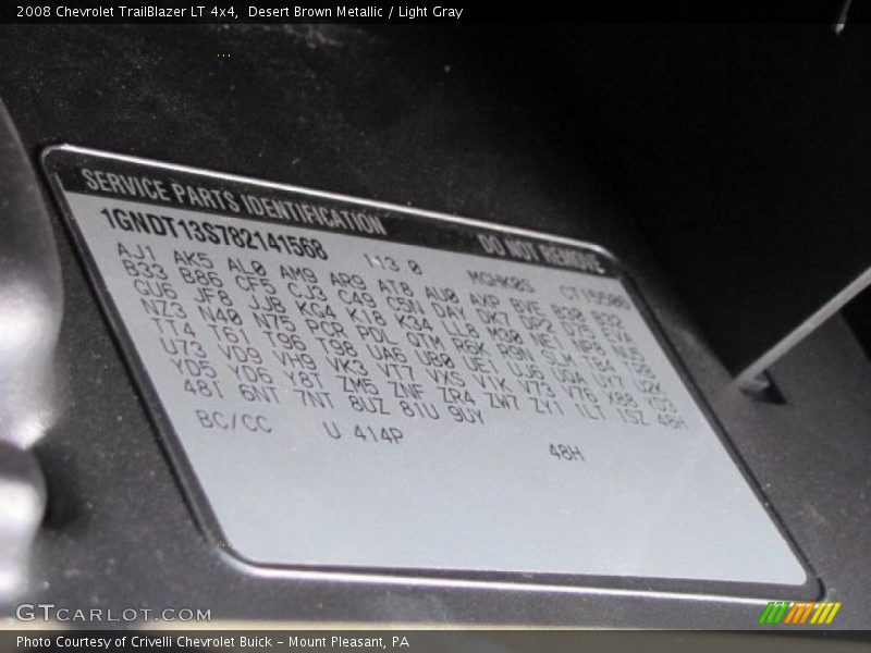 Desert Brown Metallic / Light Gray 2008 Chevrolet TrailBlazer LT 4x4