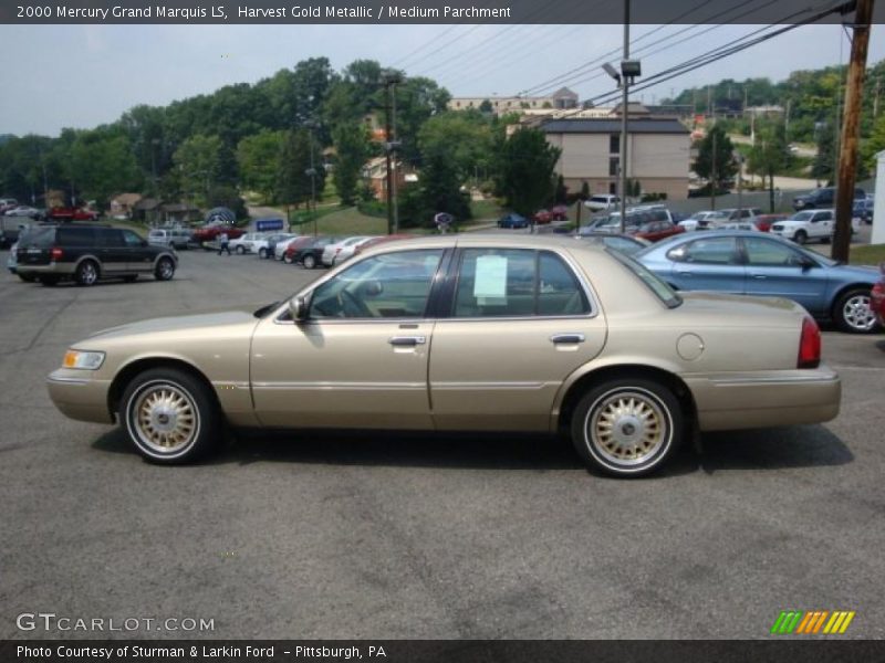 Harvest Gold Metallic / Medium Parchment 2000 Mercury Grand Marquis LS