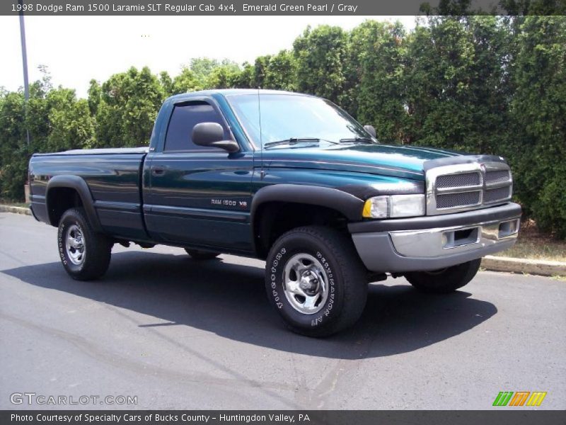 Emerald Green Pearl / Gray 1998 Dodge Ram 1500 Laramie SLT Regular Cab 4x4