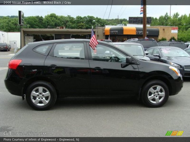Wicked Black / Gray 2008 Nissan Rogue S AWD