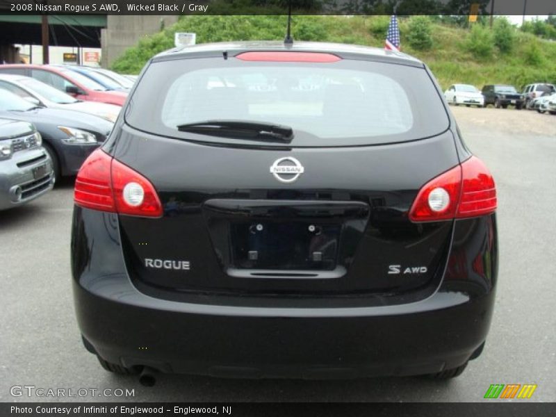 Wicked Black / Gray 2008 Nissan Rogue S AWD