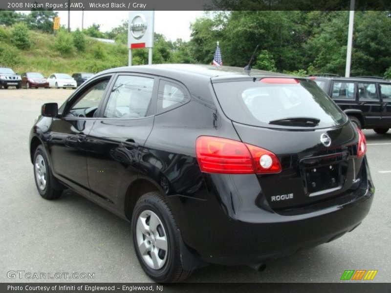 Wicked Black / Gray 2008 Nissan Rogue S AWD