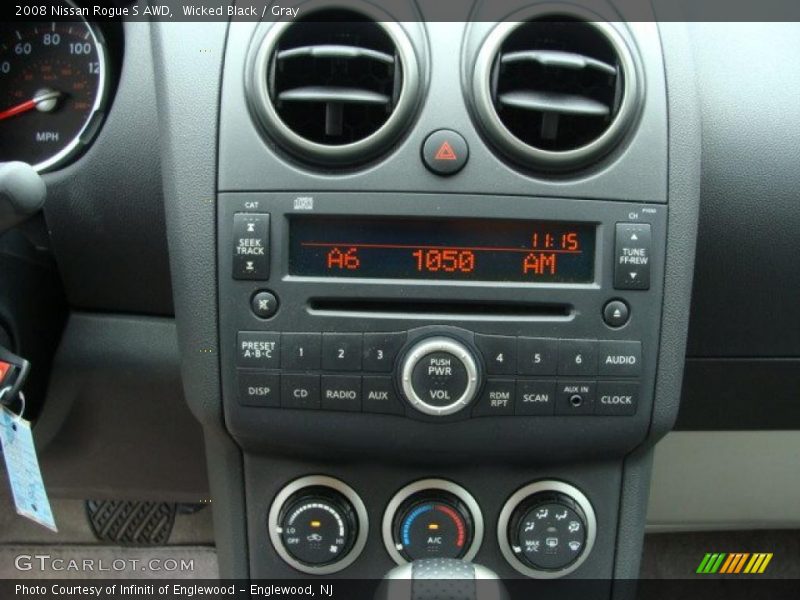 Wicked Black / Gray 2008 Nissan Rogue S AWD