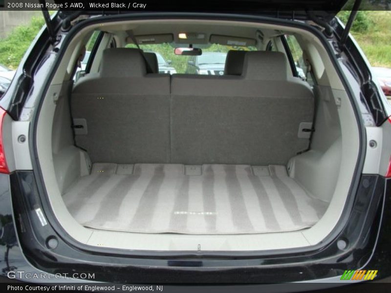 Wicked Black / Gray 2008 Nissan Rogue S AWD