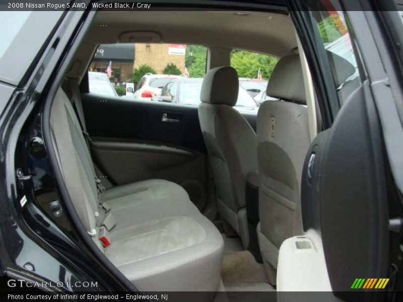 Wicked Black / Gray 2008 Nissan Rogue S AWD