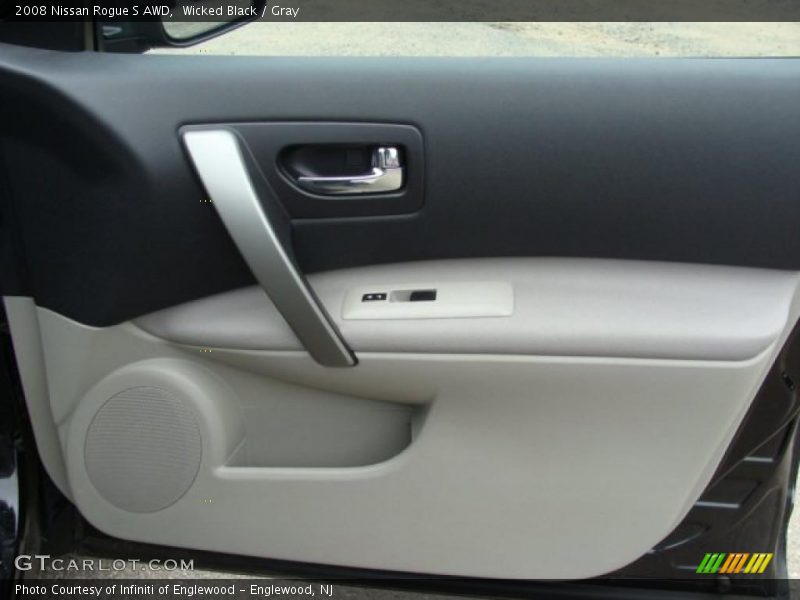 Wicked Black / Gray 2008 Nissan Rogue S AWD