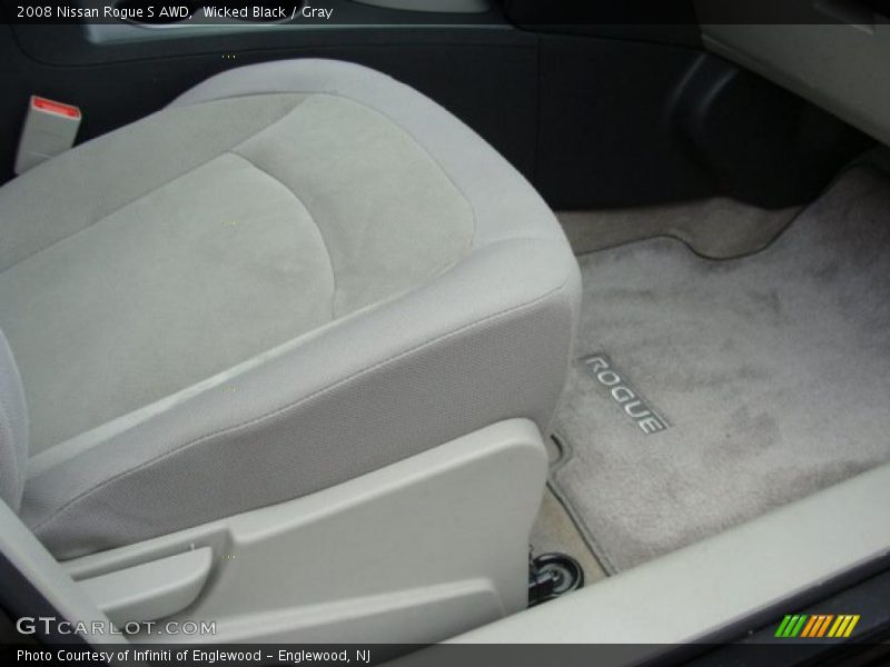 Wicked Black / Gray 2008 Nissan Rogue S AWD