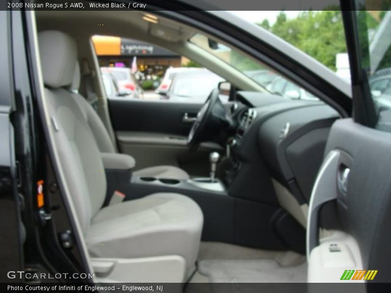 Wicked Black / Gray 2008 Nissan Rogue S AWD