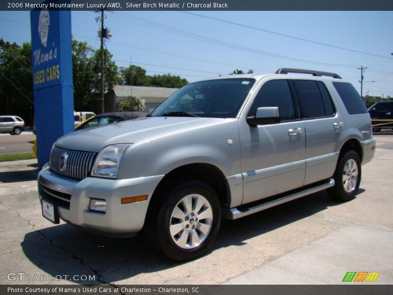 Silver Birch Metallic / Charcoal Black 2006 Mercury Mountaineer Luxury AWD
