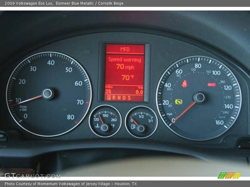 Eismeer Blue Metallic / Cornsilk Beige 2009 Volkswagen Eos Lux