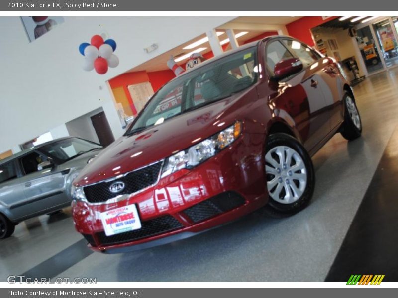 Spicy Red / Stone 2010 Kia Forte EX